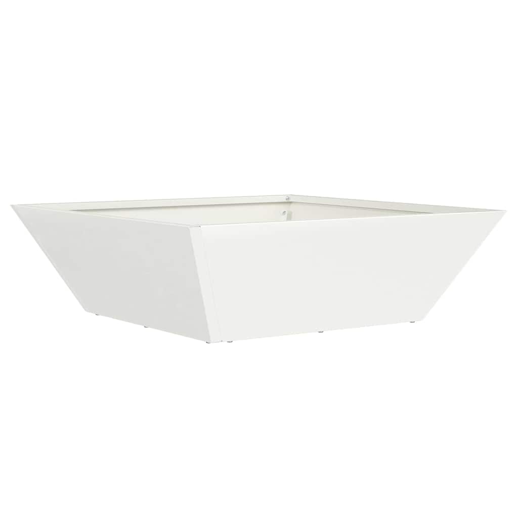 Hagebolle Plantekasse Hvit 50x50x15 cm i Stål.