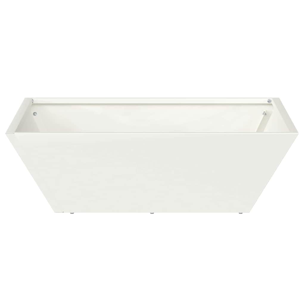 Hagebolle Plantekasse Hvit 50x50x15 cm i Stål.