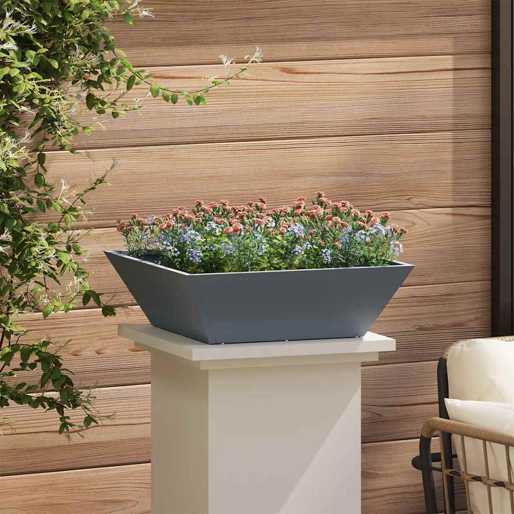 Hagebolle Planter 5 stk Antrasitt 50x50x15 cm Stål
