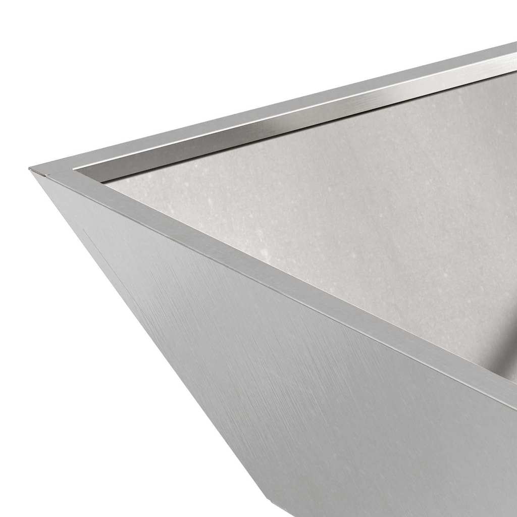Hagebolle planter, 5 stk, 50x50x15 cm i rustfritt stål.