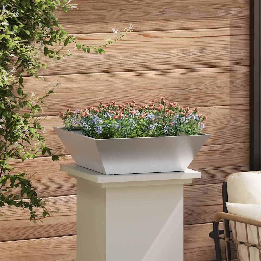 Hagebolle planter, 5 stk, 50x50x15 cm i rustfritt stål.