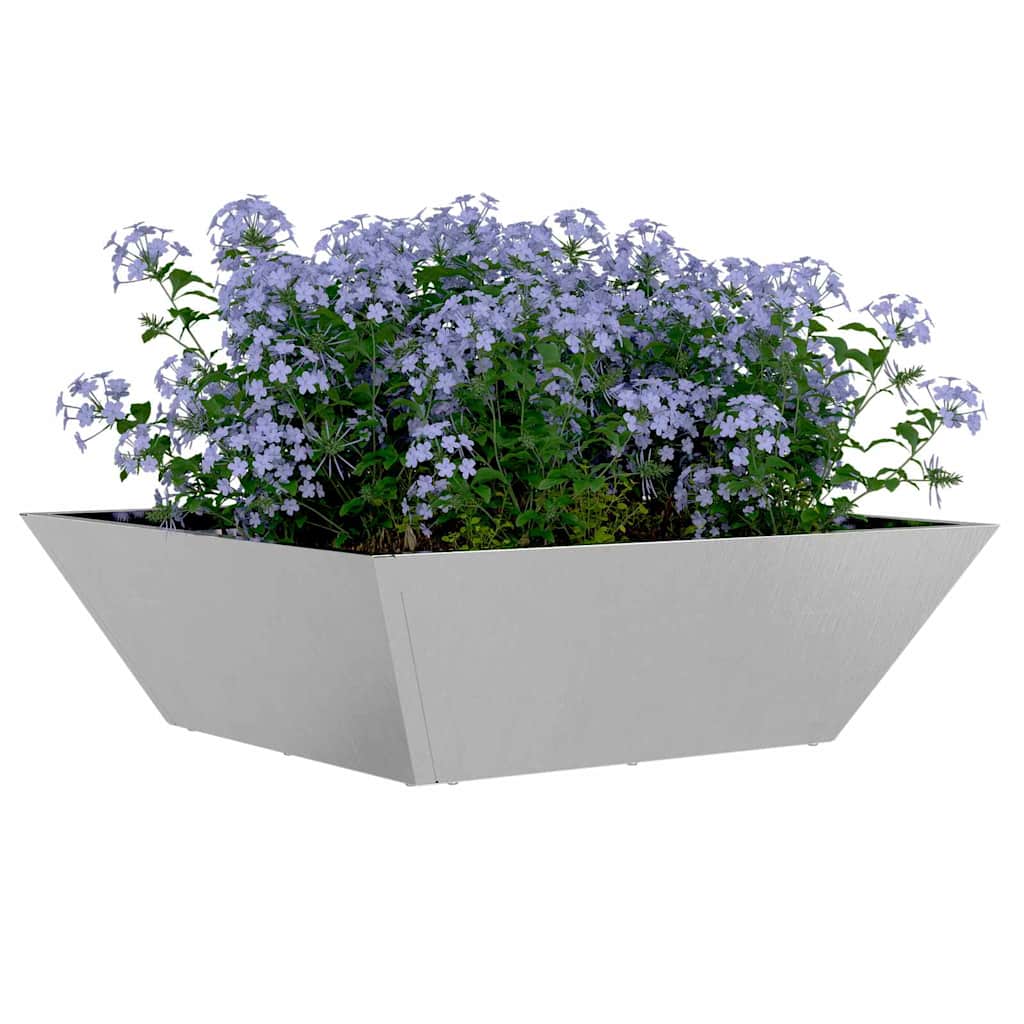 Hagebolle planter, 5 stk, 50x50x15 cm i rustfritt stål.