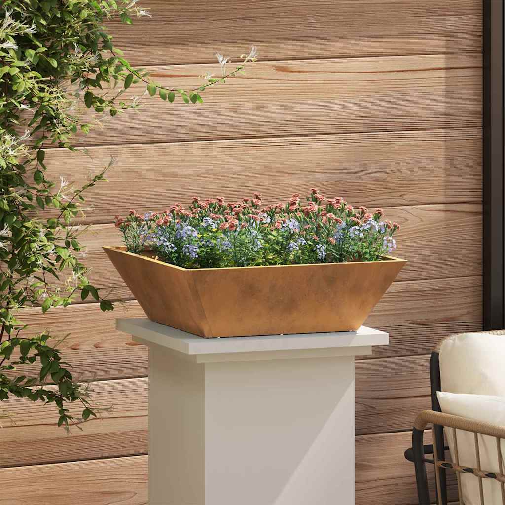 Hagebolle Plantekasse 50x50x15 cm – Værbestandig Stål.