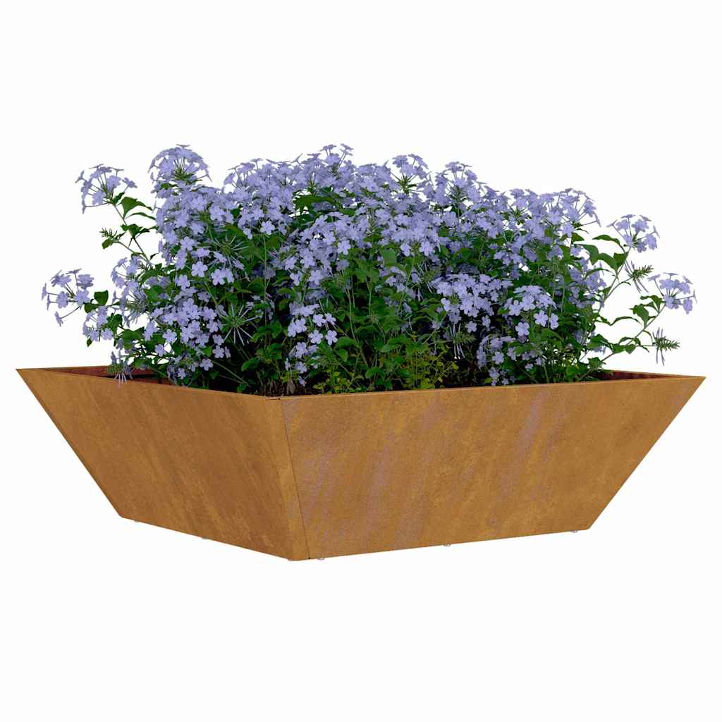 Hagebolle, plantekasser, 5 stk, 50x50x15 cm i værbestandig stål.