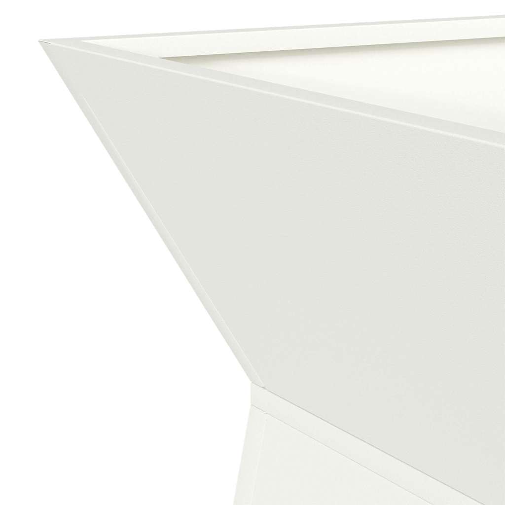 Hagepilleplantere 2 stk med bolle, hvit, 35x35x73 cm, stål
