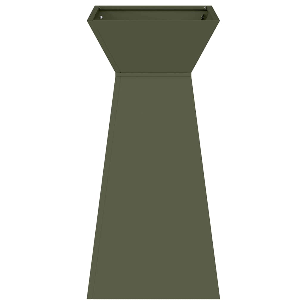 Hagepilleplanter med bolle, olivengrønn, 35x35x73 cm, stål