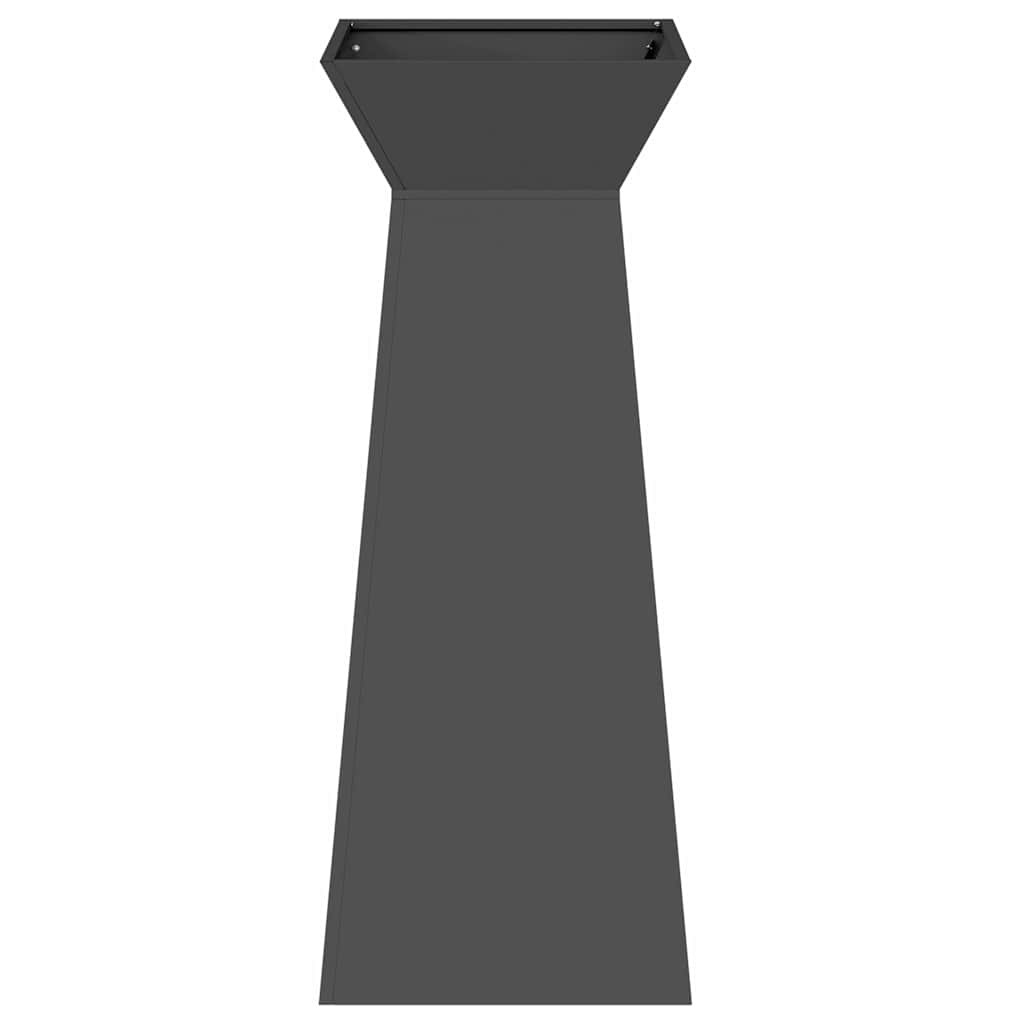 Hagepilar Plantekasse med Skål - Svart 40x40x100 cm i Stål