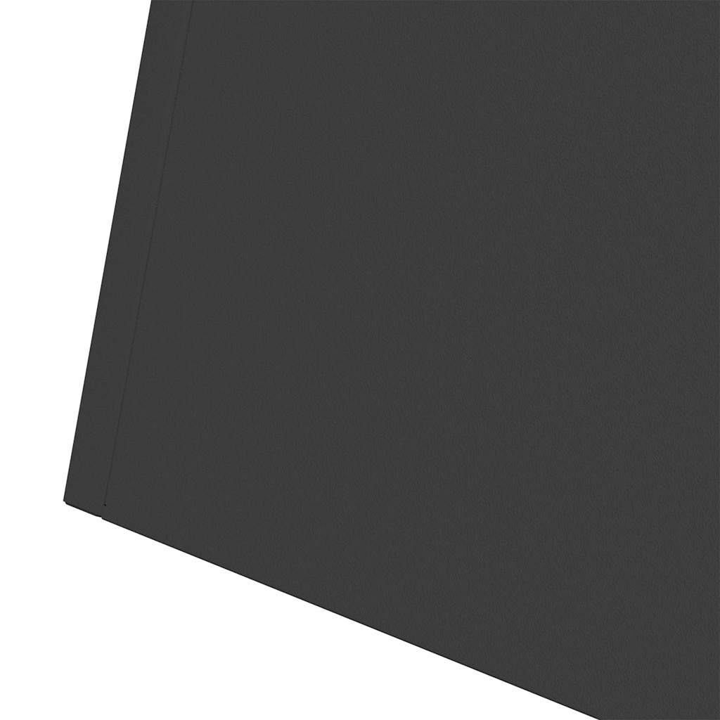 Hagepilar Plantere 2 stk med Skål, svart, 40x40x100 cm i stål.