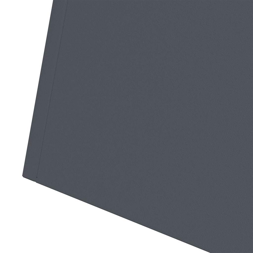 Hagepilarplantere 2 stk med bolle, antrasitt, 40x40x100 cm, stål.