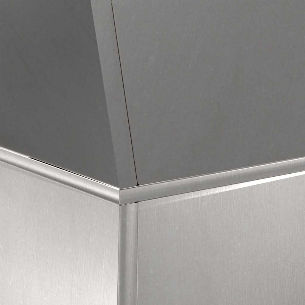 Hagepilar Planter med Bolle 40x40x100 cm i Rustfritt Stål