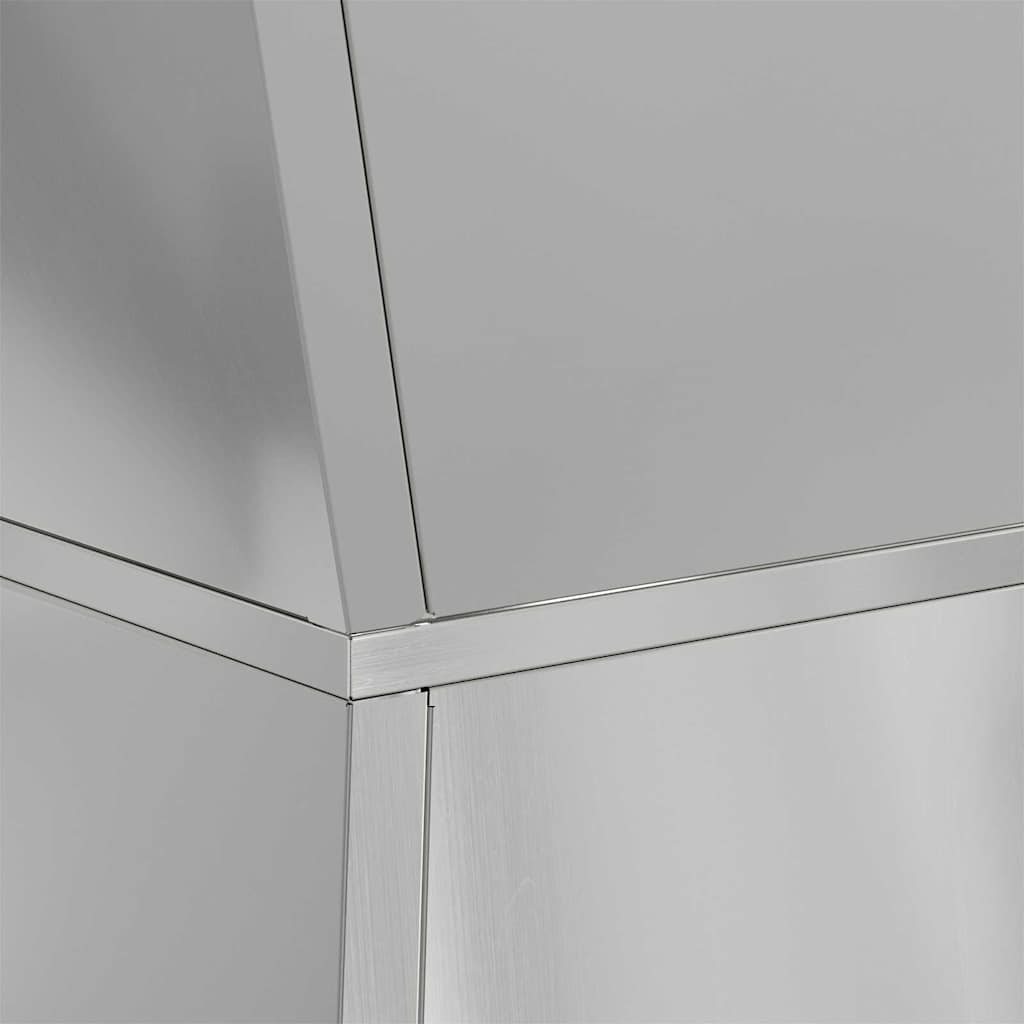 Hagepilar planter med bolle 40x40x100 cm i galvanisert stål