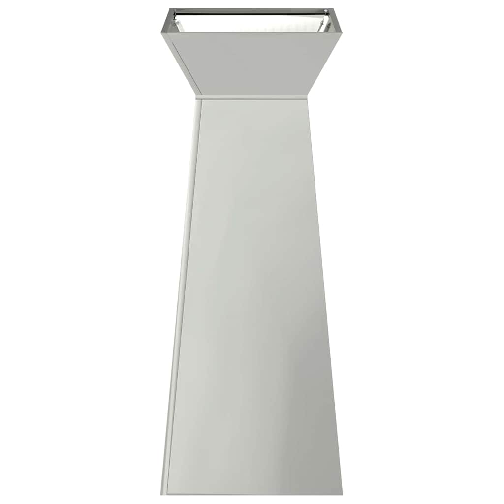 Hagepilar planter med bolle 40x40x100 cm i galvanisert stål