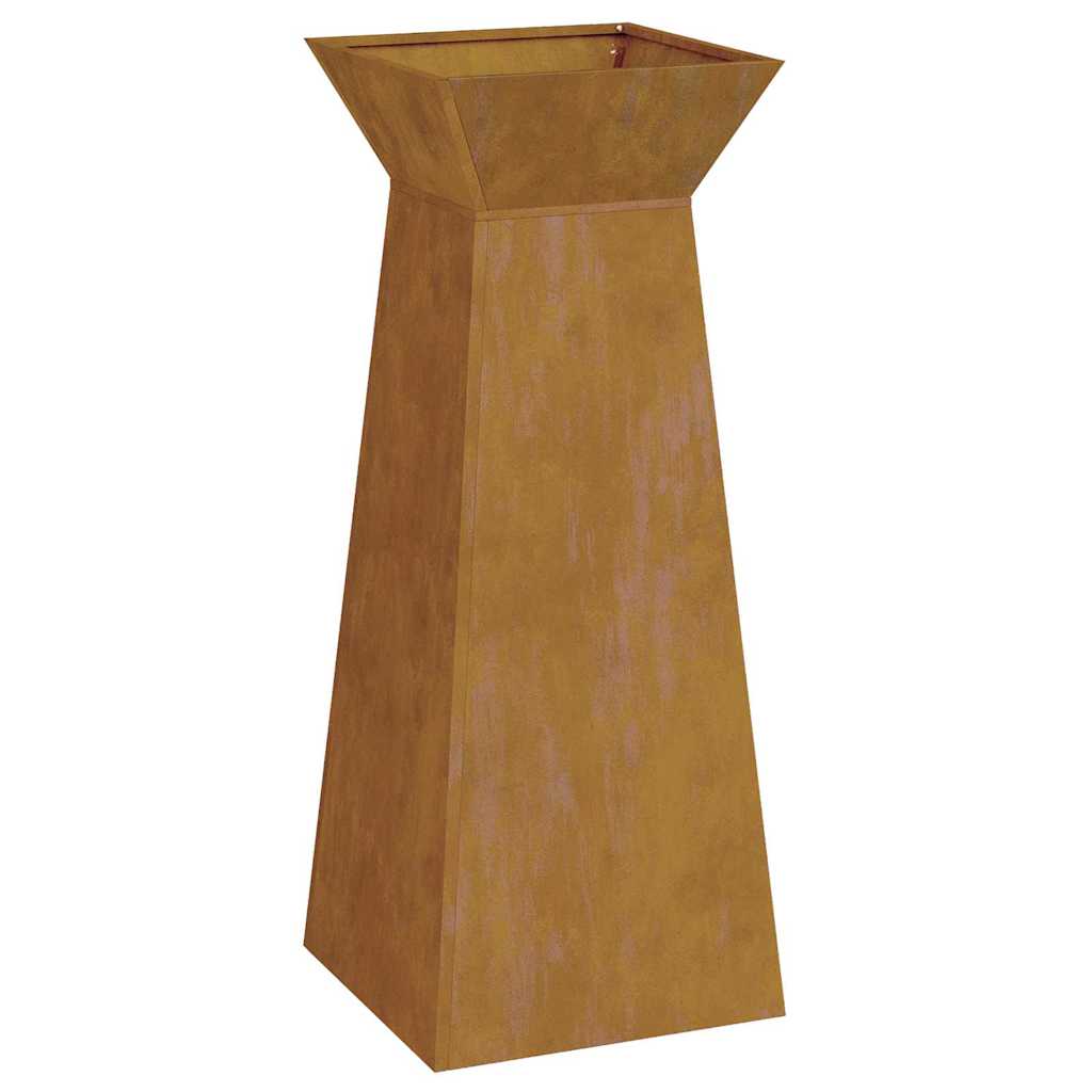Hagepelar Blomsterpotter 2 stk med Bolle 40x40x100 cm, Værbestandig Stål.