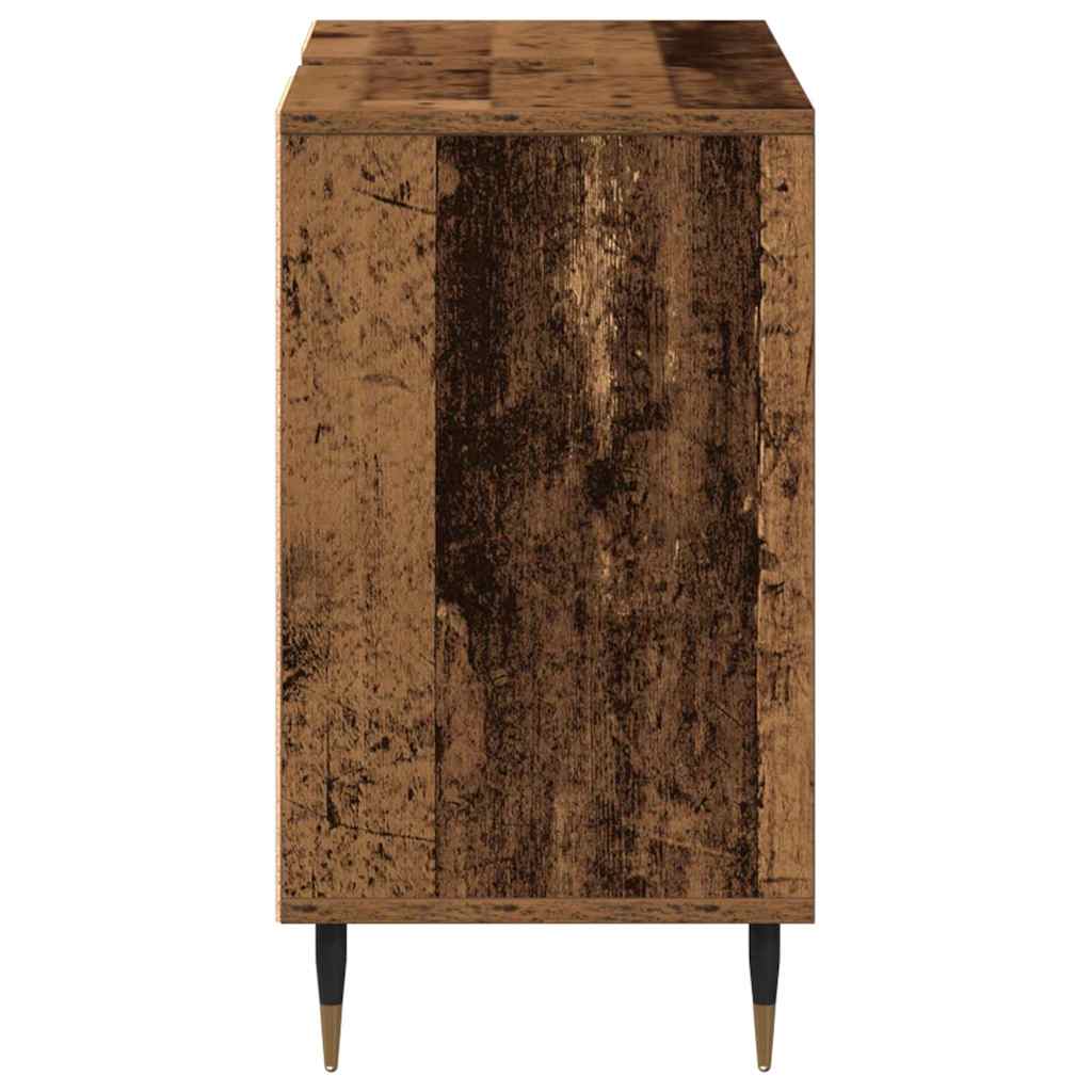 Rustikk badsminkebord Gamle tre Solid tre Medium Lagring