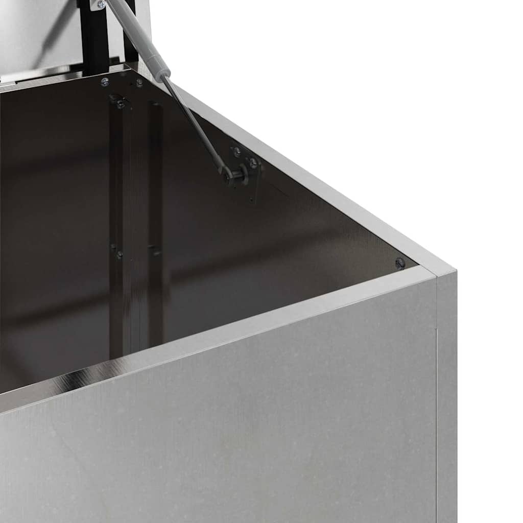 Utendørs Lagringsboks med lagring sølv 100 x 50,5 x 50 cm Stål