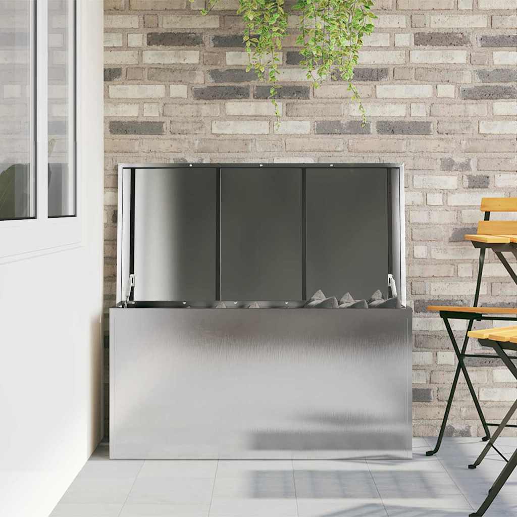 Utendørs Lagringsboks med lagring sølv 100 x 50,5 x 50 cm Stål