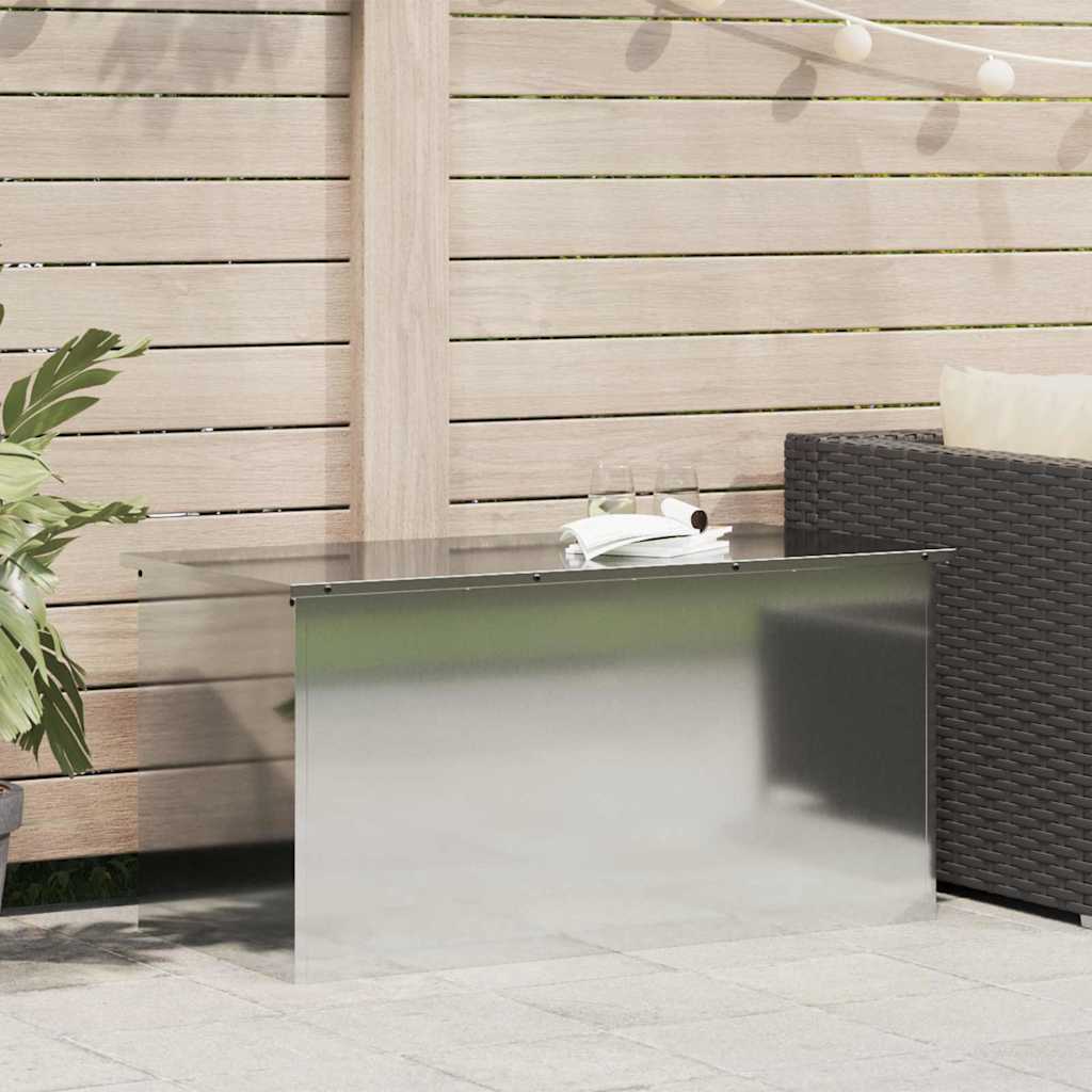 Utendørs Lagringsboks med lagring sølv 100 x 50,5 x 50 cm Stål