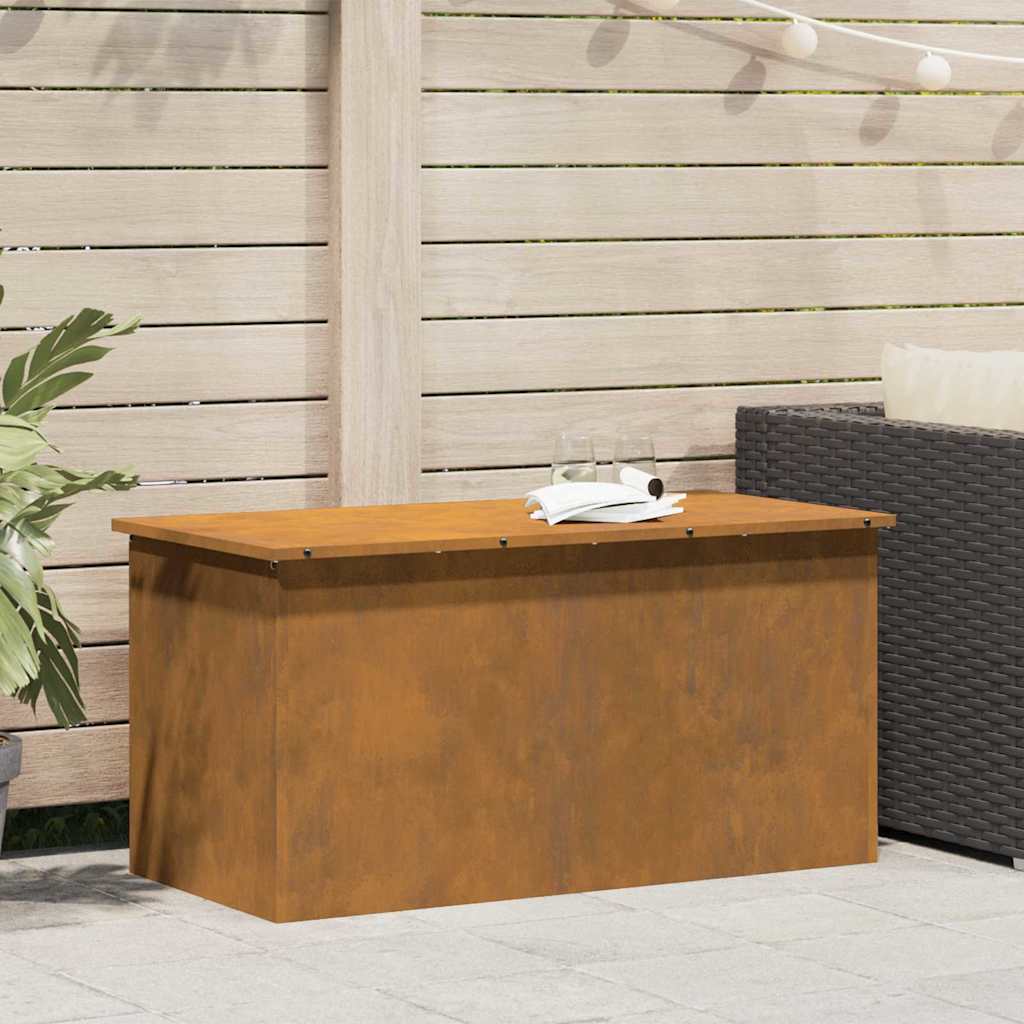 Utendørs Lagringsboks Rusten 100 x 50,5 x 50 cm Stål