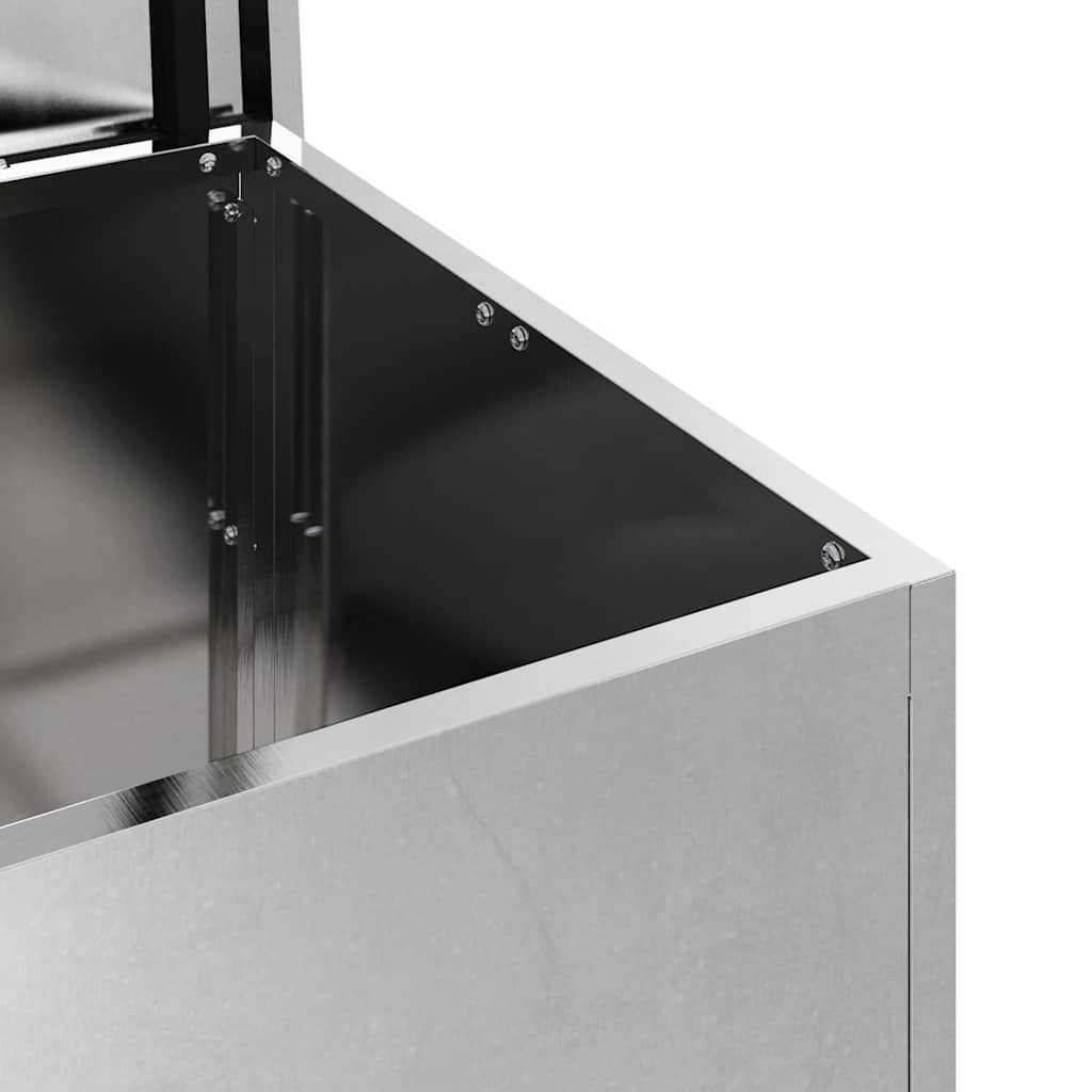 Utendørs Lagringsboks med lagring sølv 80 x 50,5 x 50 cm Stål