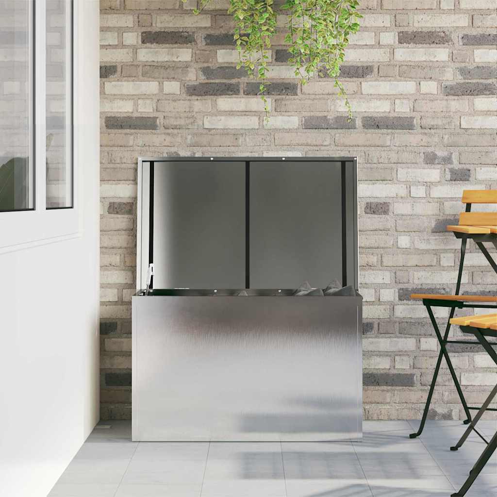 Utendørs Lagringsboks med lagring sølv 80 x 50,5 x 50 cm Stål