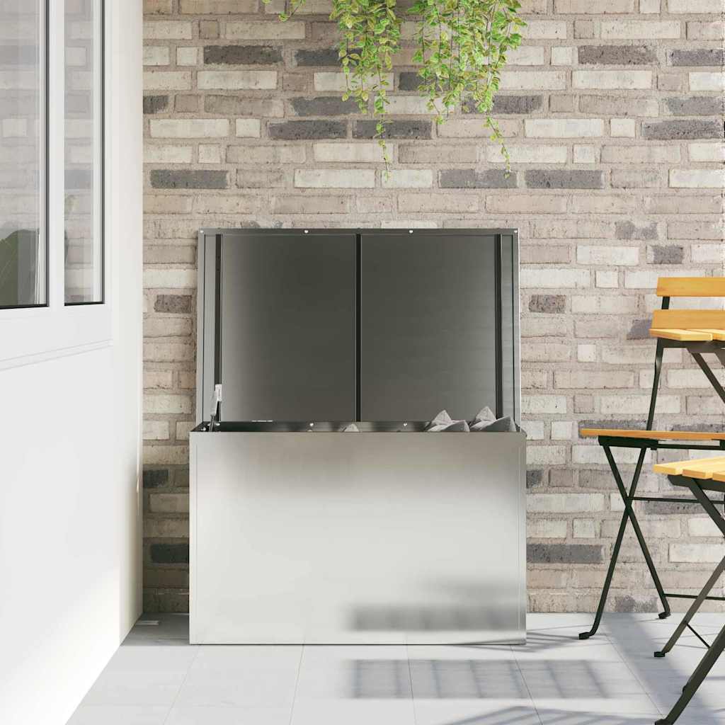 Utendørs Lagringsboks med lagring sølv 80 x 50,5 x 50 cm Stål