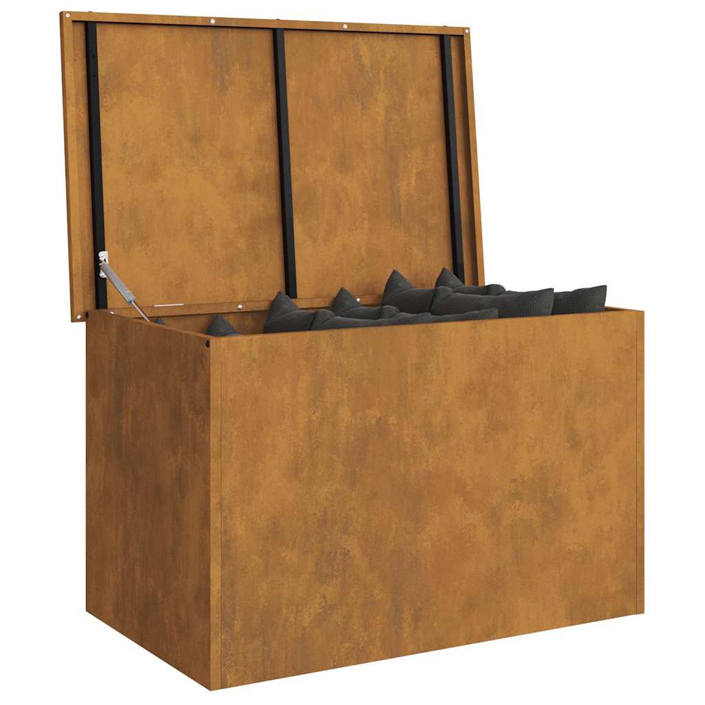 Utendørs Lagringsboks med lagring Rusten 80 x 50,5 x 50 cm Stål