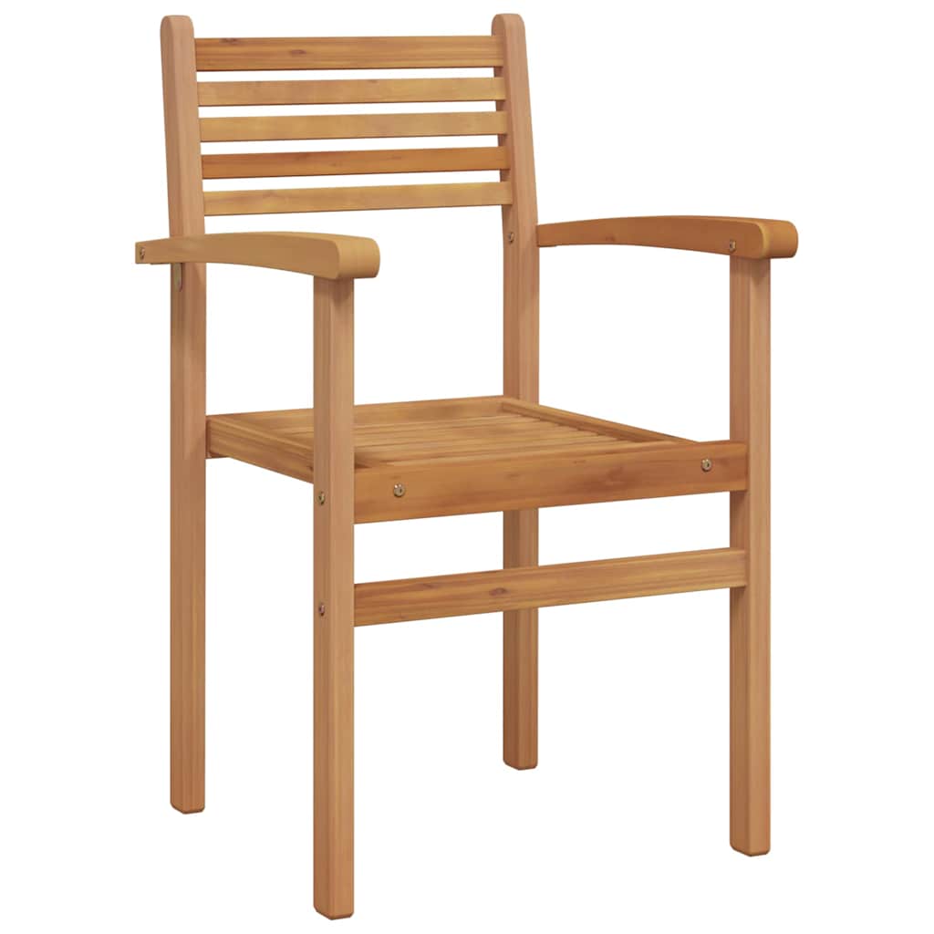 Hage stabelstoler 4 pcs Brun 55.5 x 55.5 x 90 cm Heltre teak