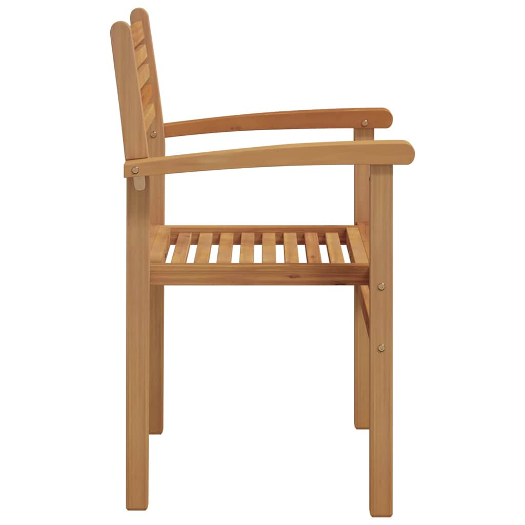 Hage stabelstoler 4 pcs Brun 55.5 x 55.5 x 90 cm Heltre teak