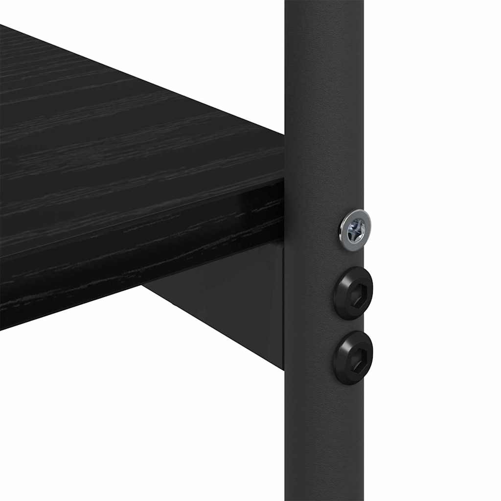 Konsollbord Svart eik 101 x 35 x 80.5 cm Konstruert tre