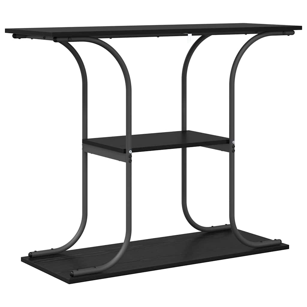 Konsollbord Svart eik 101 x 35 x 80.5 cm Konstruert tre