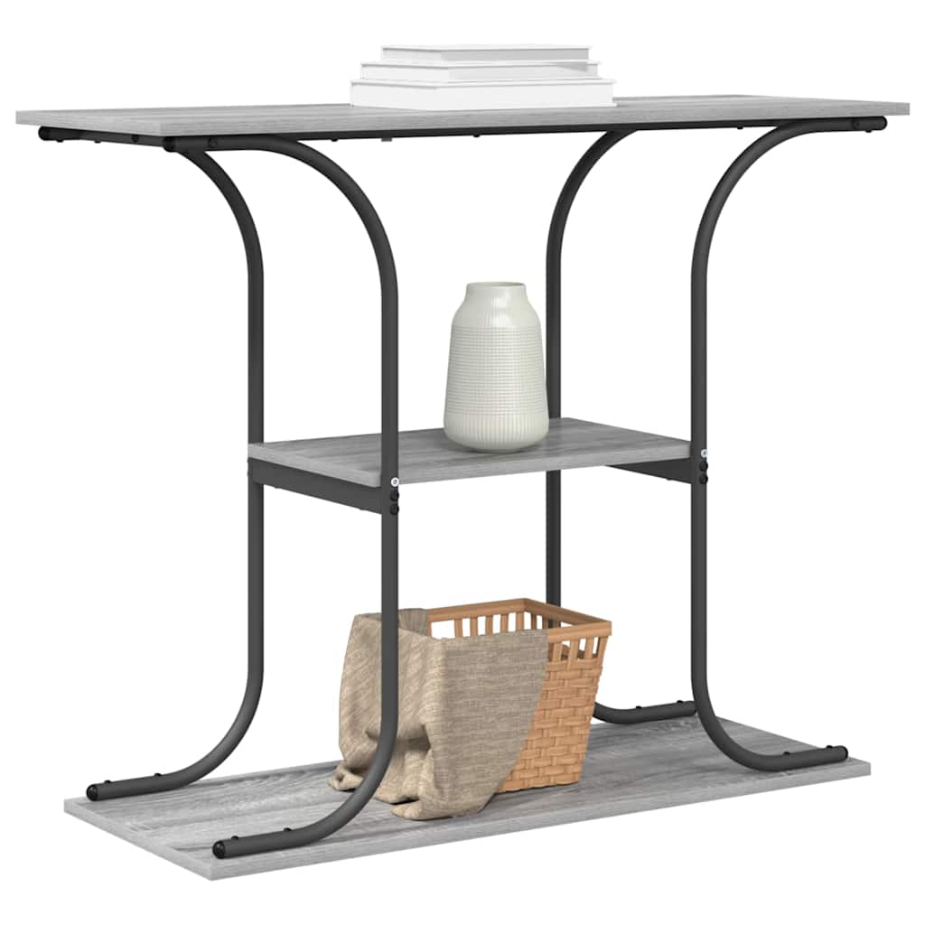 Konsollbord Grå sonoma 101 x 35 x 80.5 cm Konstruert tre