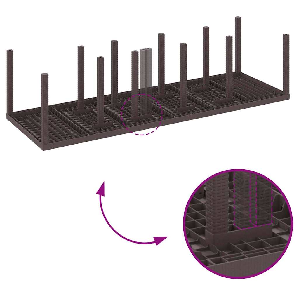 Hage Spisegruppe med pute 13 pcs Brun Rotting
