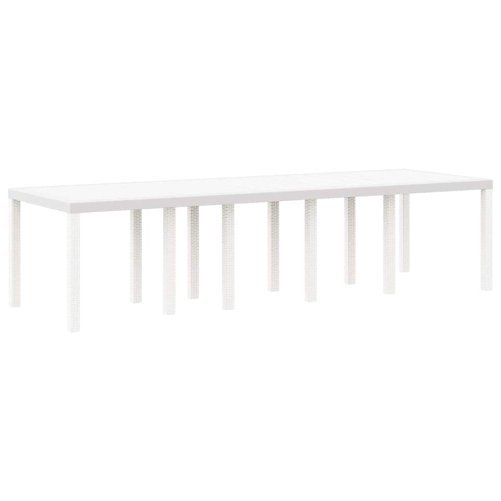 Hage Spisegruppe 13 pcs Hvit og lys grå Poly rattan og stål