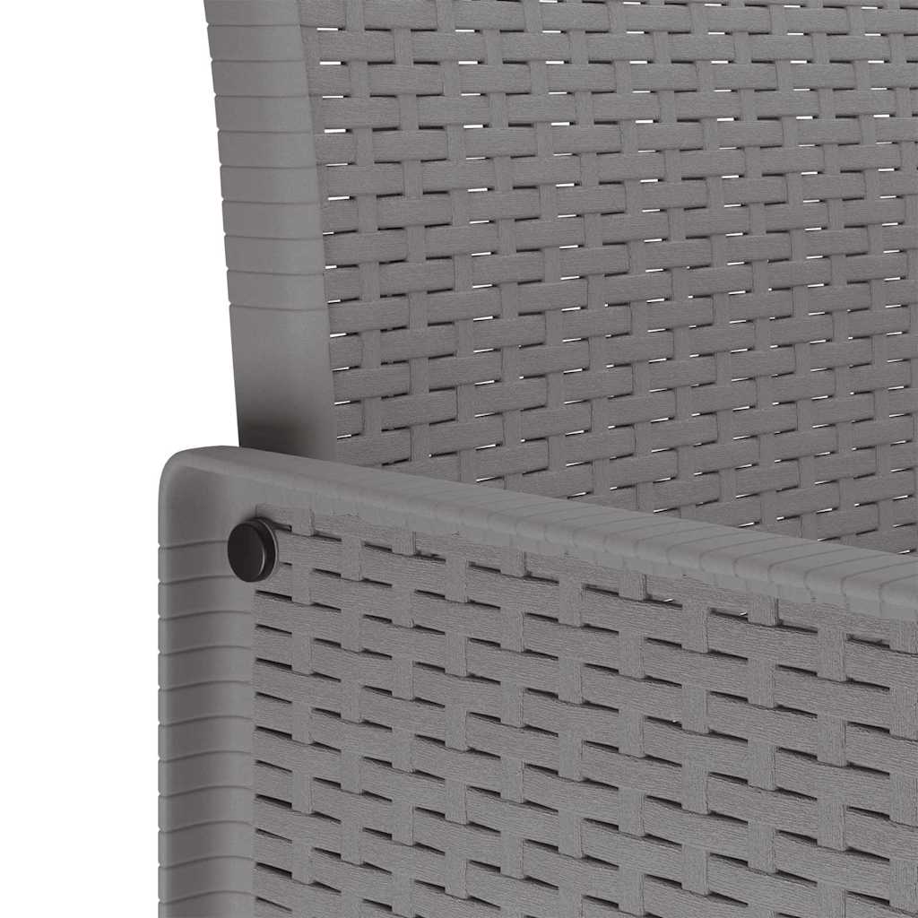 Hage Spisegruppe med pute 13 pcs Lysegrå Poly rattan