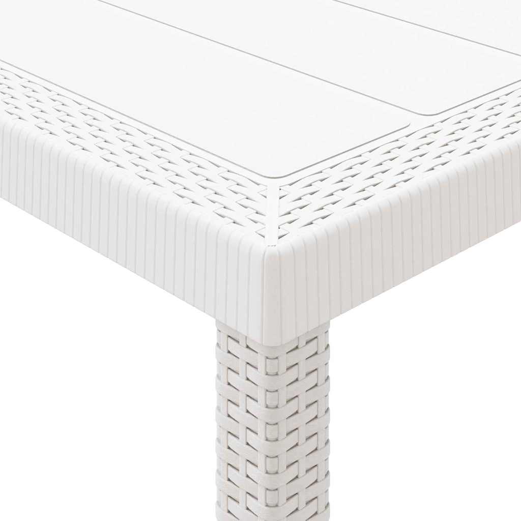 Hage Spisegruppe 17 pcs Hvit Polt rattan