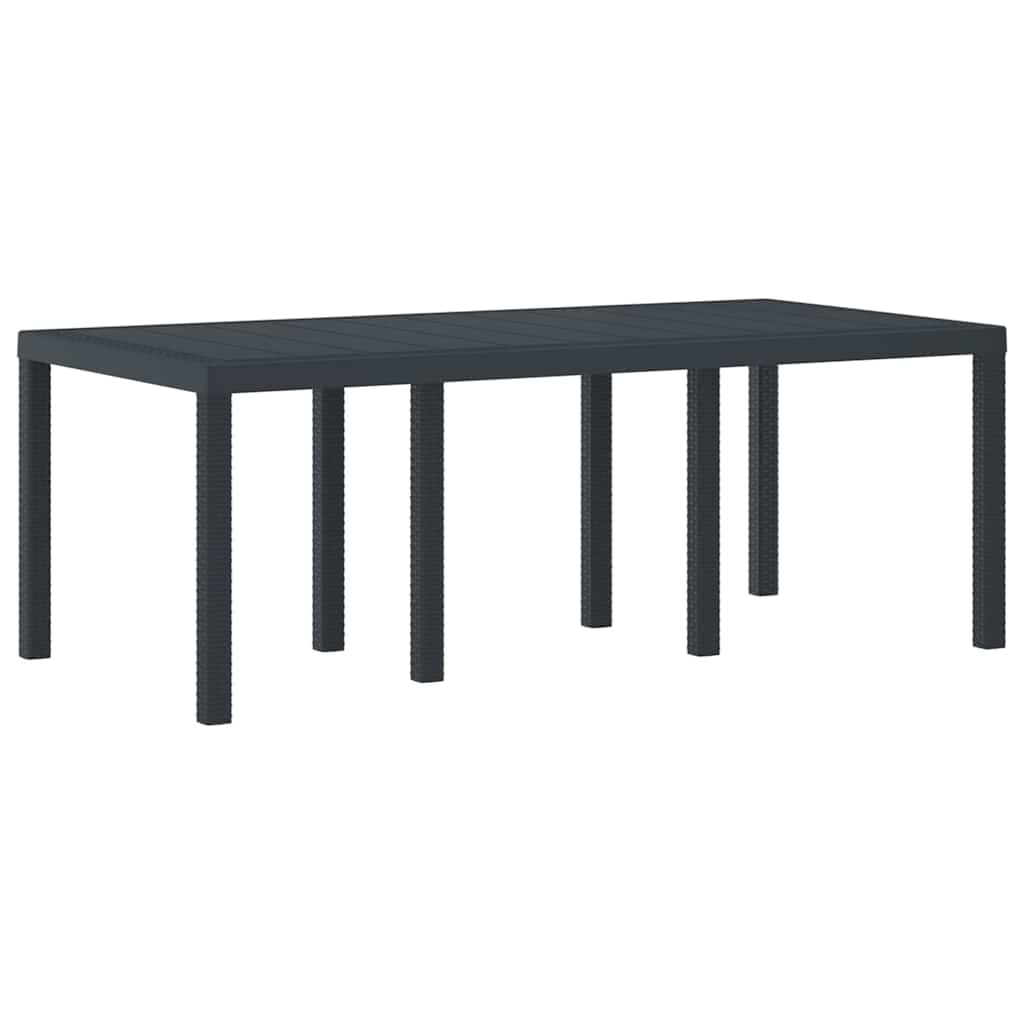 Hage Spisegruppe 7 pcs Antrasitt Polt rattan