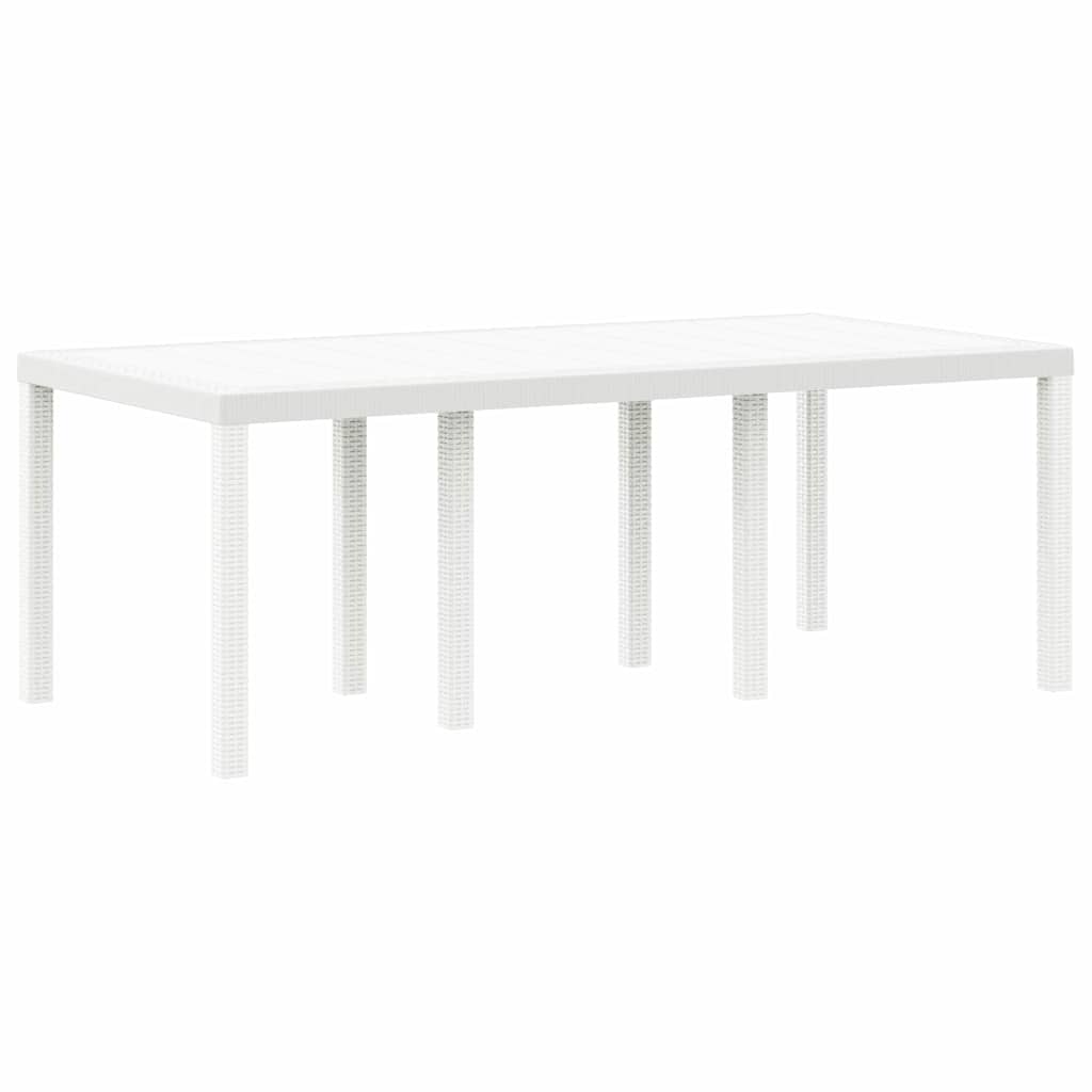 Hage Spisegruppe 7 pcs Hvit Polt rattan