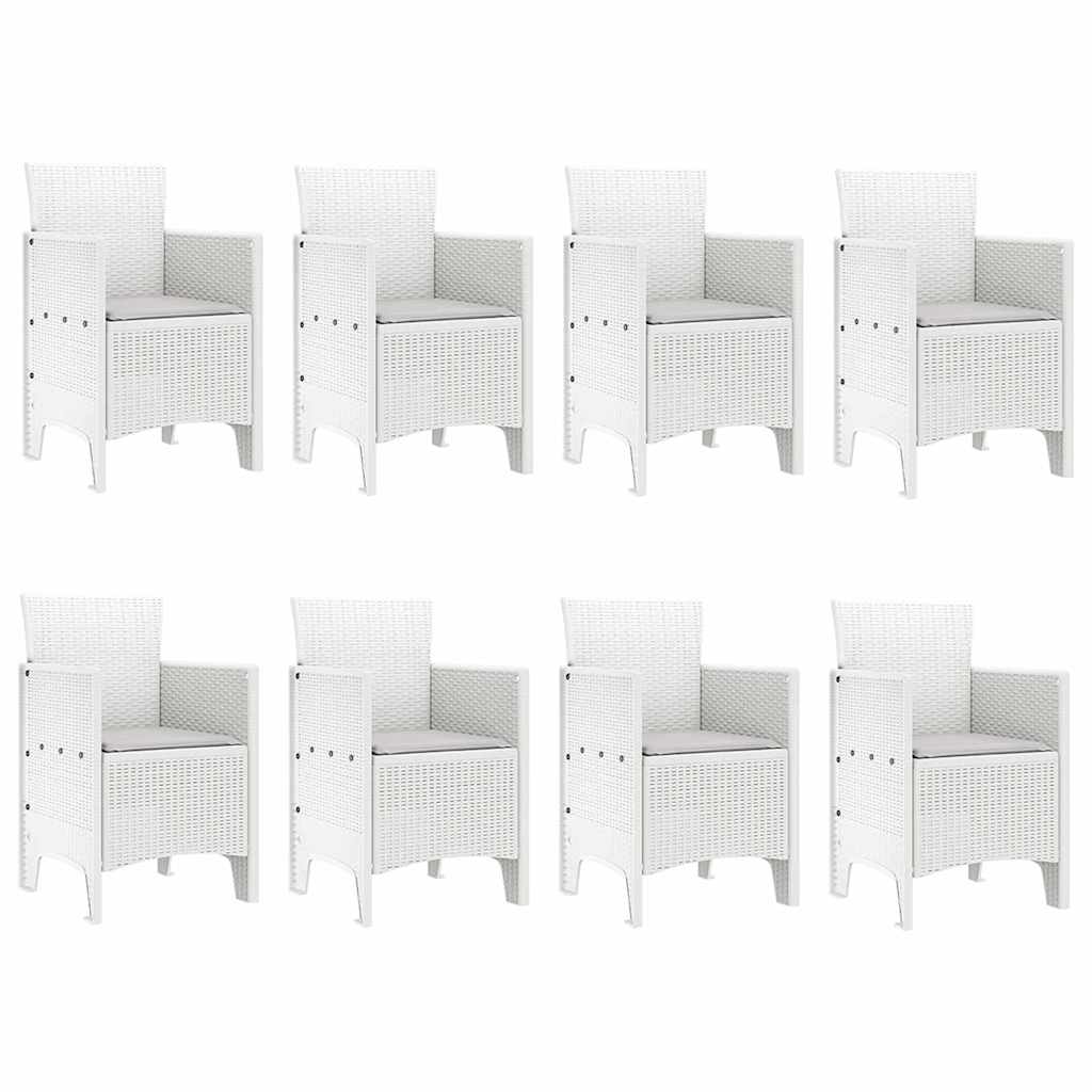Hage Spisegruppe 9 pcs Lysegrå Polt rattan
