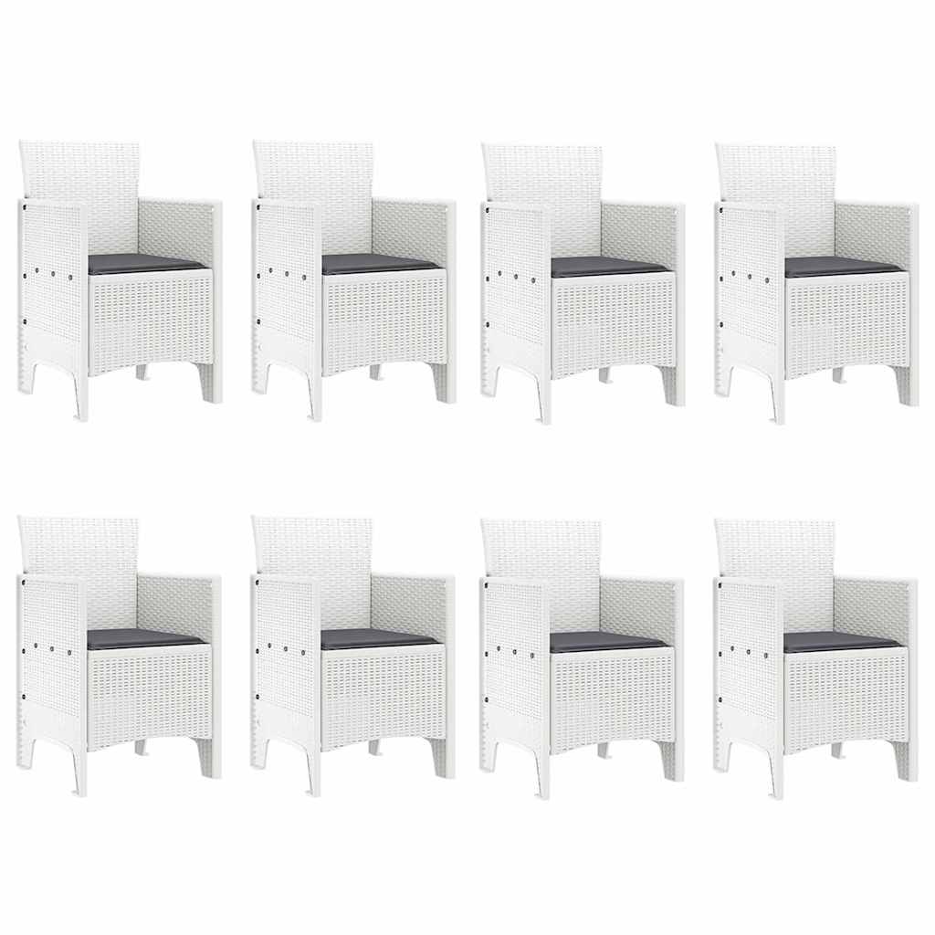Hage Spisegruppe 9 pcs Lysegrå Polt rattan