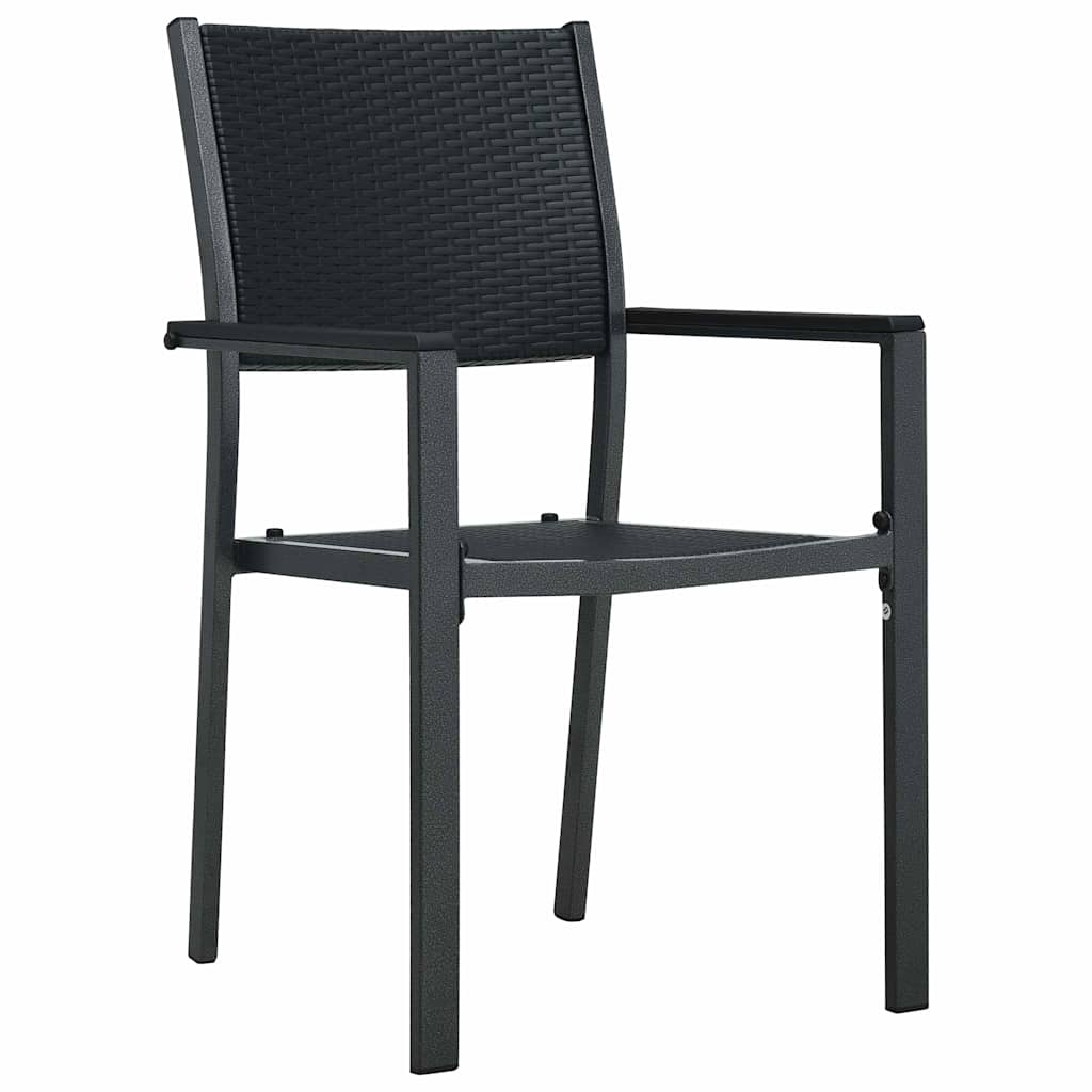 Hage Spisegruppe 7 pcs Svart Poly rattan