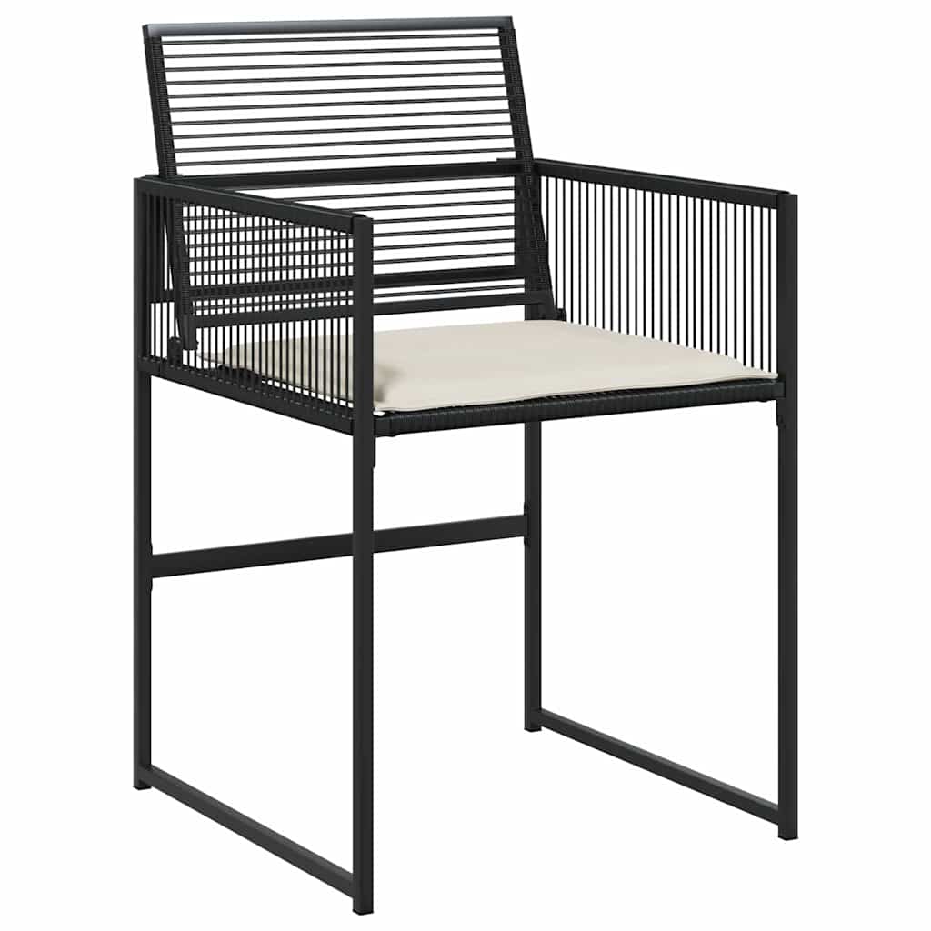 Hage Spisegruppe 5 pcs Svart Poly rattan