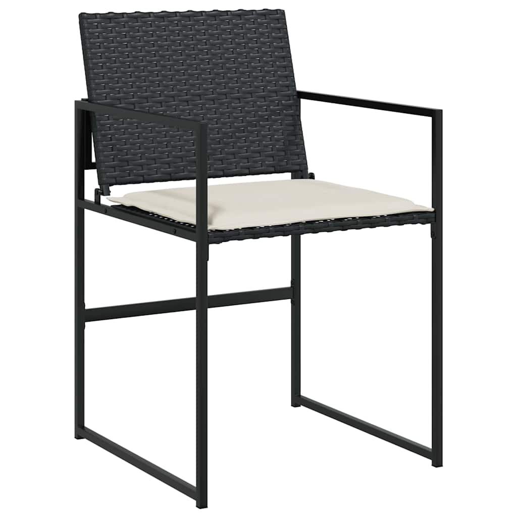 Hage Spisegruppe 5 pcs Svart Poly rattan