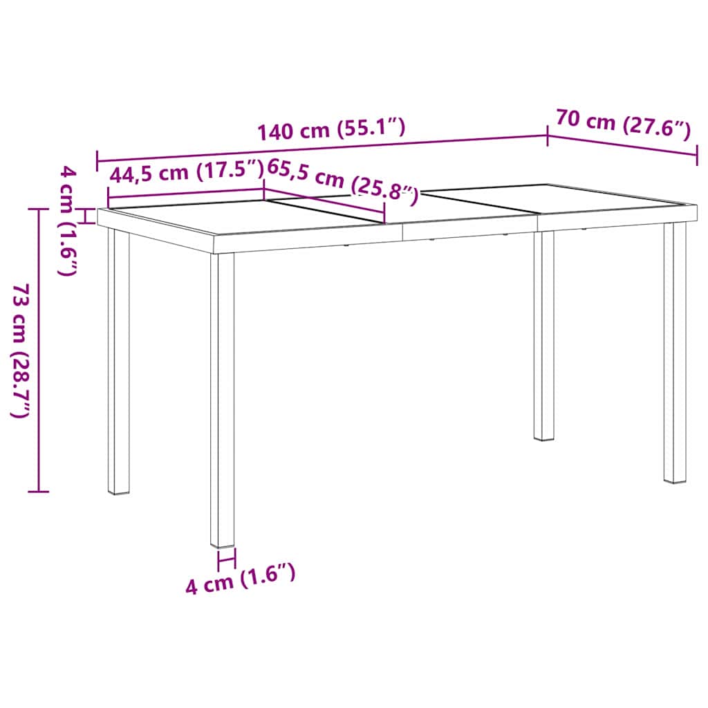 Hage Spisegruppe 5 pcs Svart Poly rattan