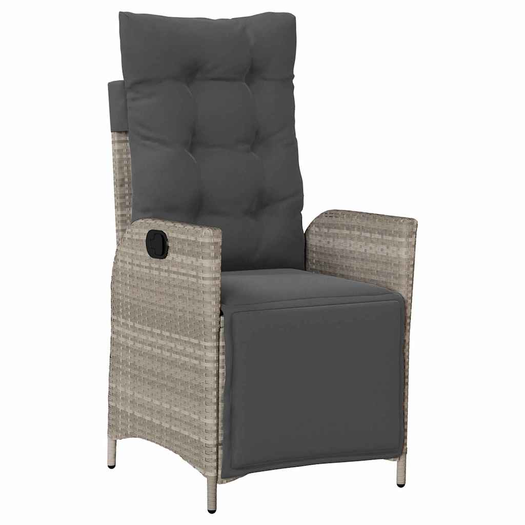 Hage Spisegruppe 7 pcs Lysegrå Poly rattan