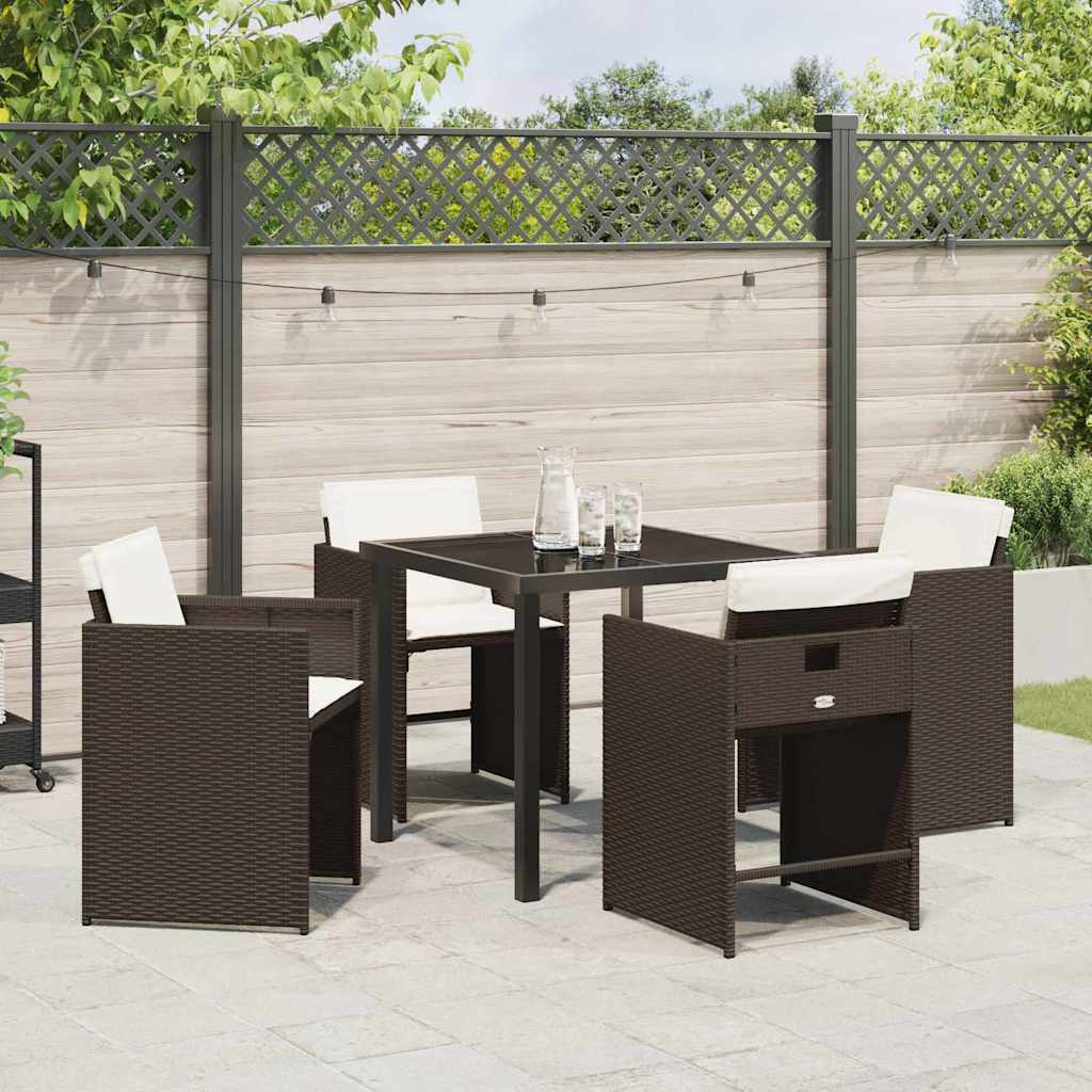 Hage Spisegruppe 5 pcs Brun polyrotting