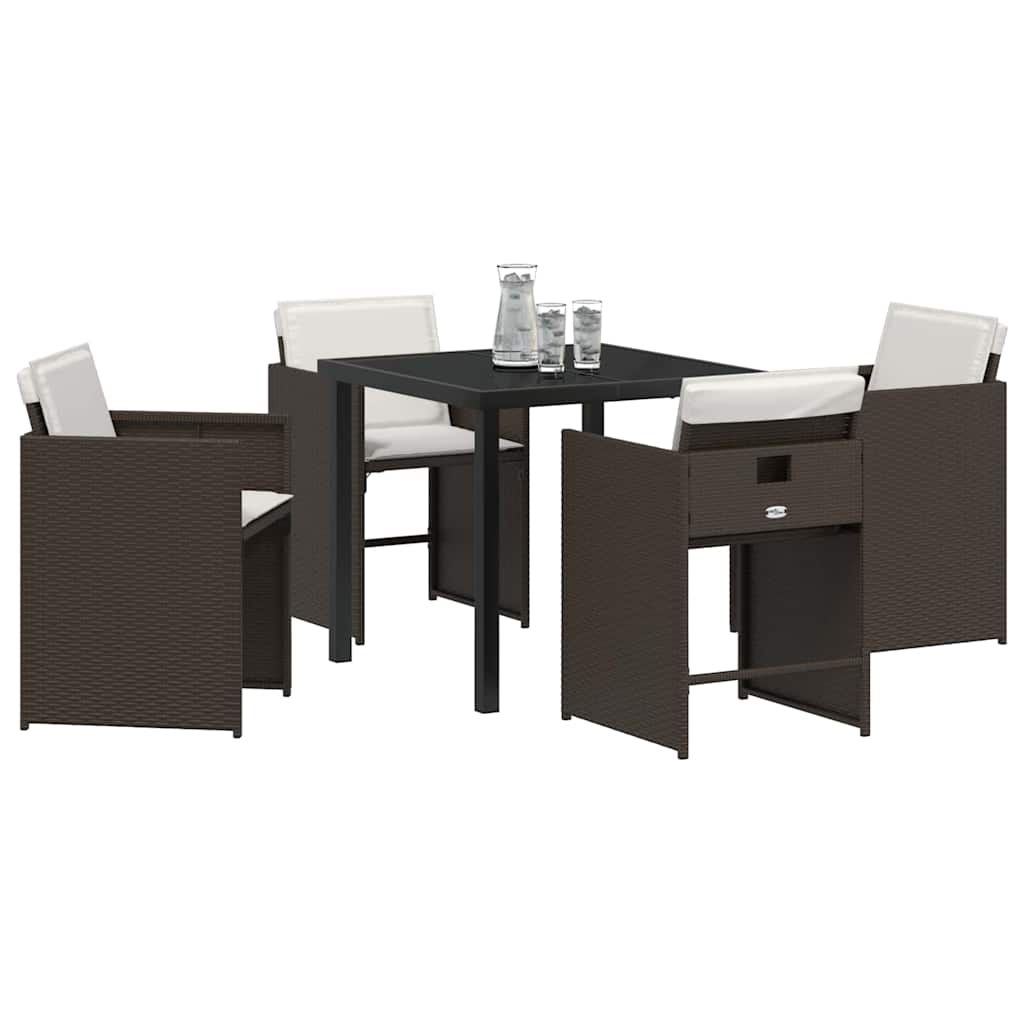 Hage Spisegruppe 5 pcs Brun polyrotting