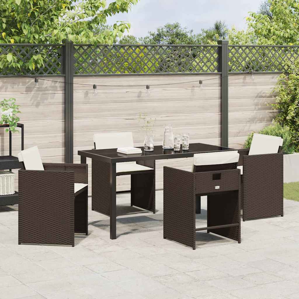 Hage Spisegruppe 5 pcs Brun polyrotting