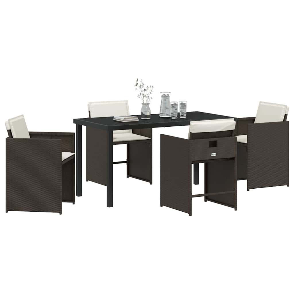 Hage Spisegruppe 5 pcs Brun polyrotting