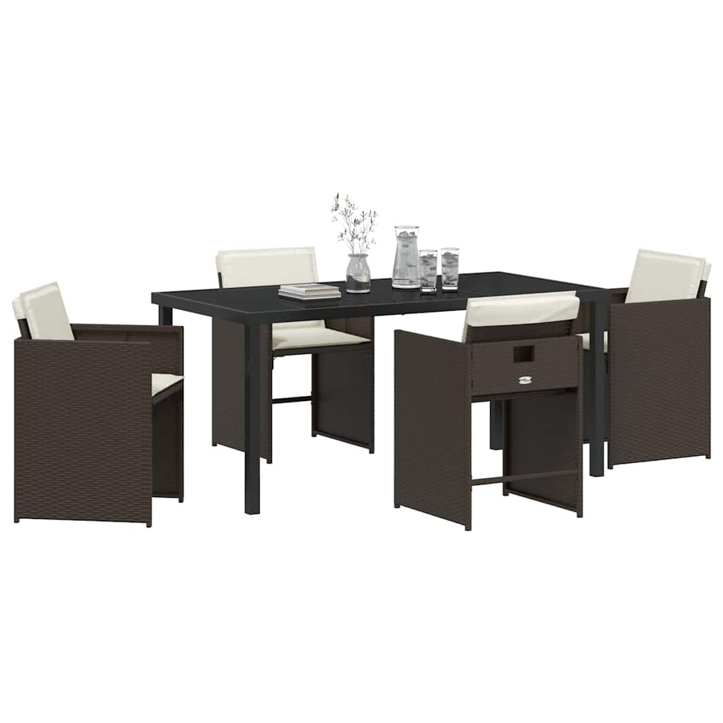 Hage Spisegruppe 5 pcs Brun polyrotting
