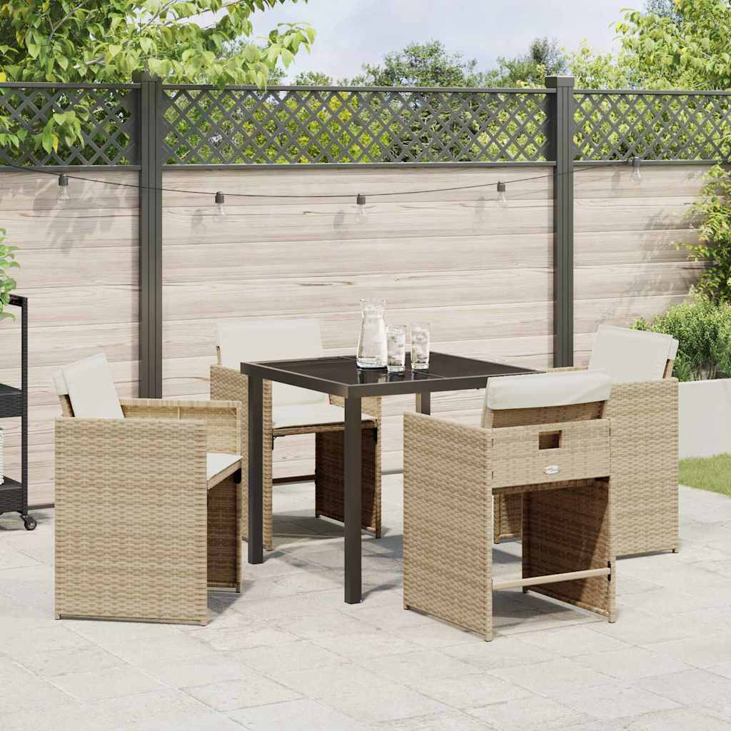 Hage Spisegruppe 5 pcs Beige polyrotting